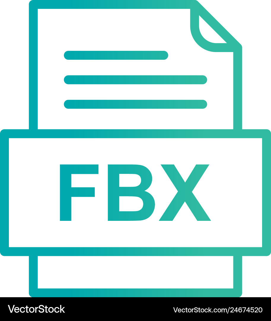 Fbx file document icon Vector Image