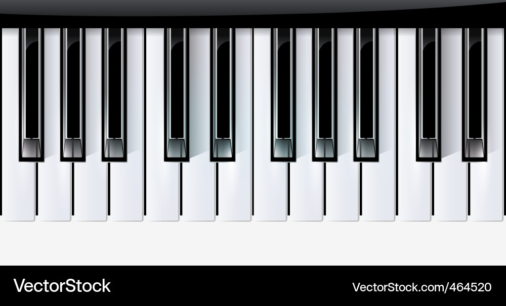 Keys piano music Royalty Free Vector Image - VectorStock
