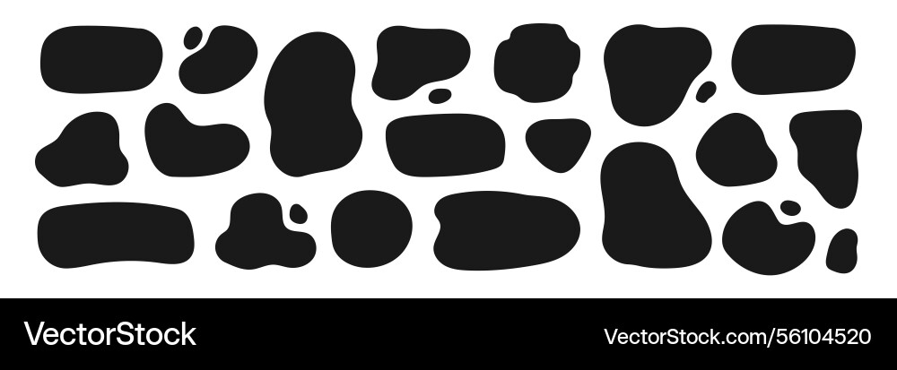 Organic shape round form set liquid blob Organic shape round form set liquid blob vector image
