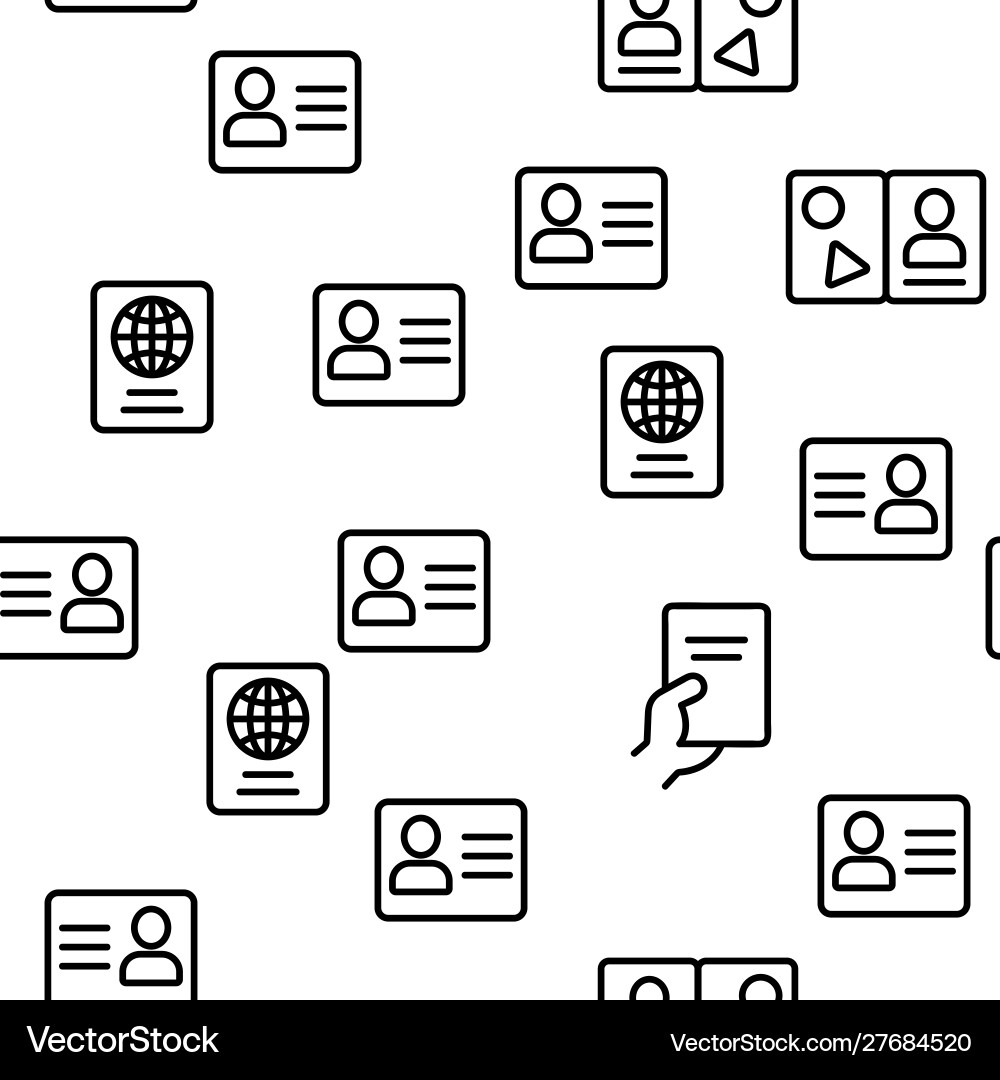 Passport seamless pattern Passport seamless pattern Vector Image
