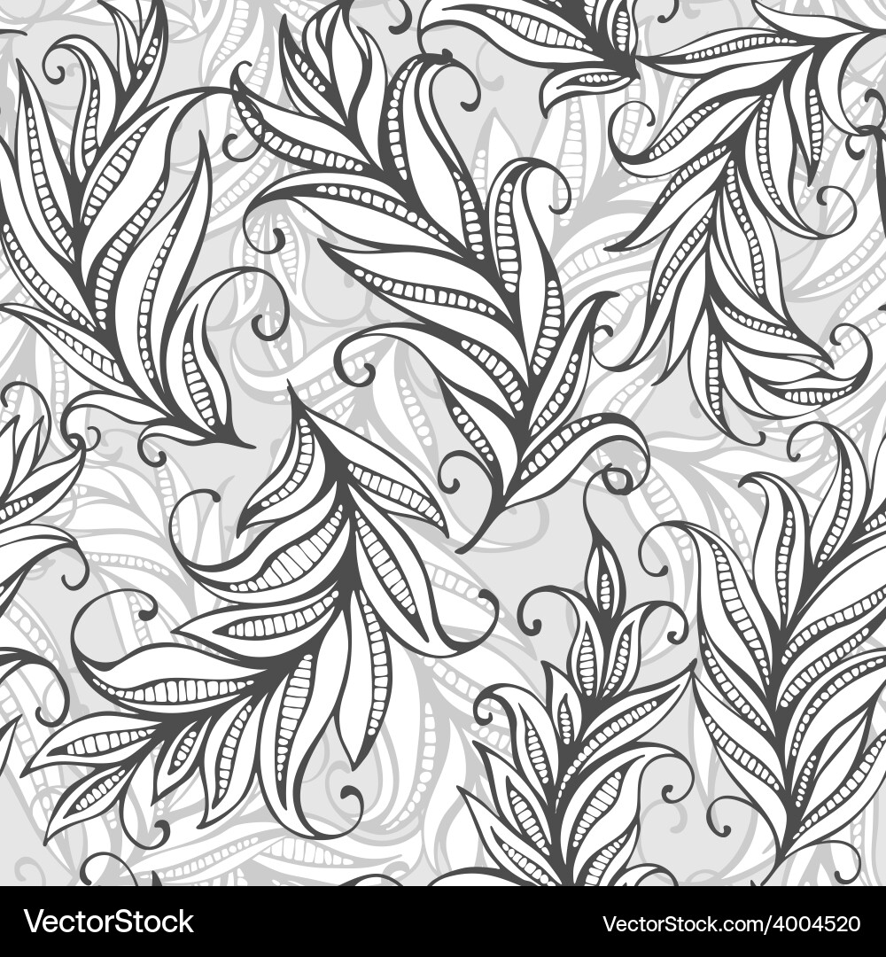 Seamless pattern with amazing feathers vector image