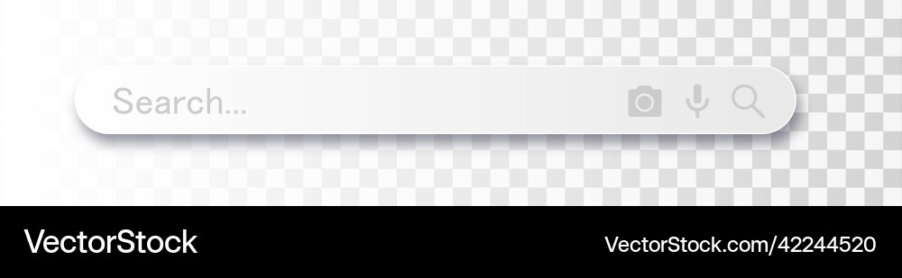 Search bar internet box website ui bars Vector Image