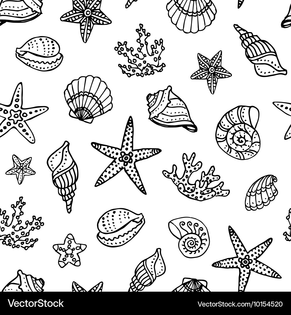 Seashell Pattern vector image