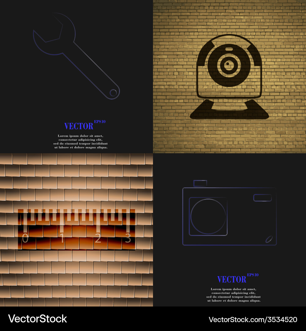 Set of abstract backgrounds with different web vector image