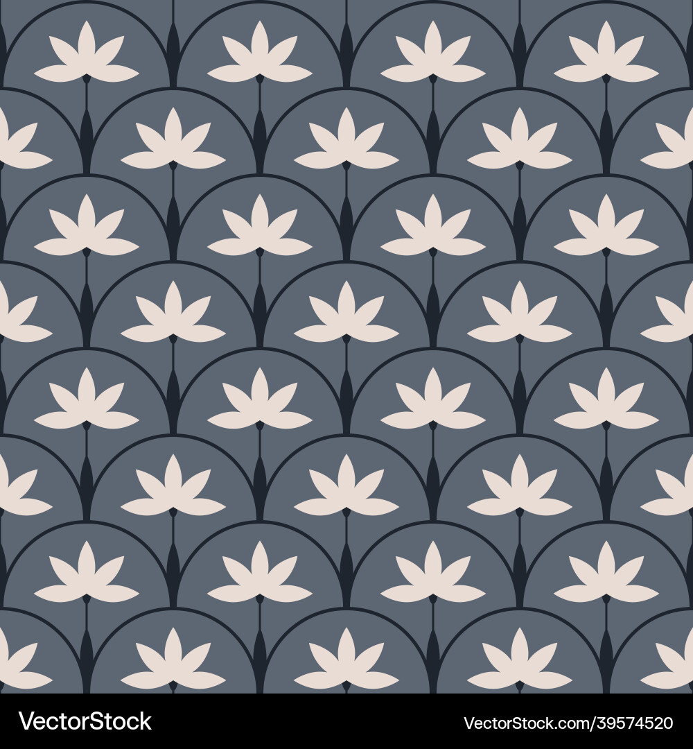 Simple lotus pattern Simple lotus pattern vector image