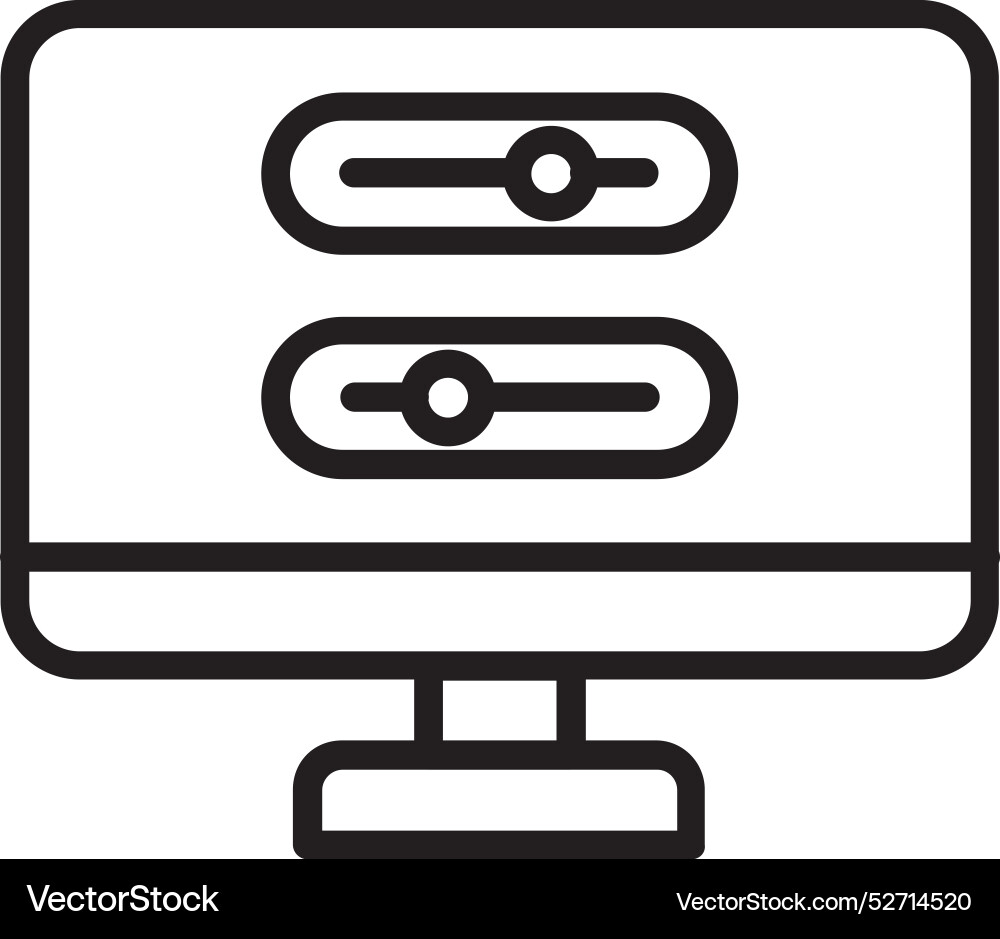 Toggle button line icon design Vector Image