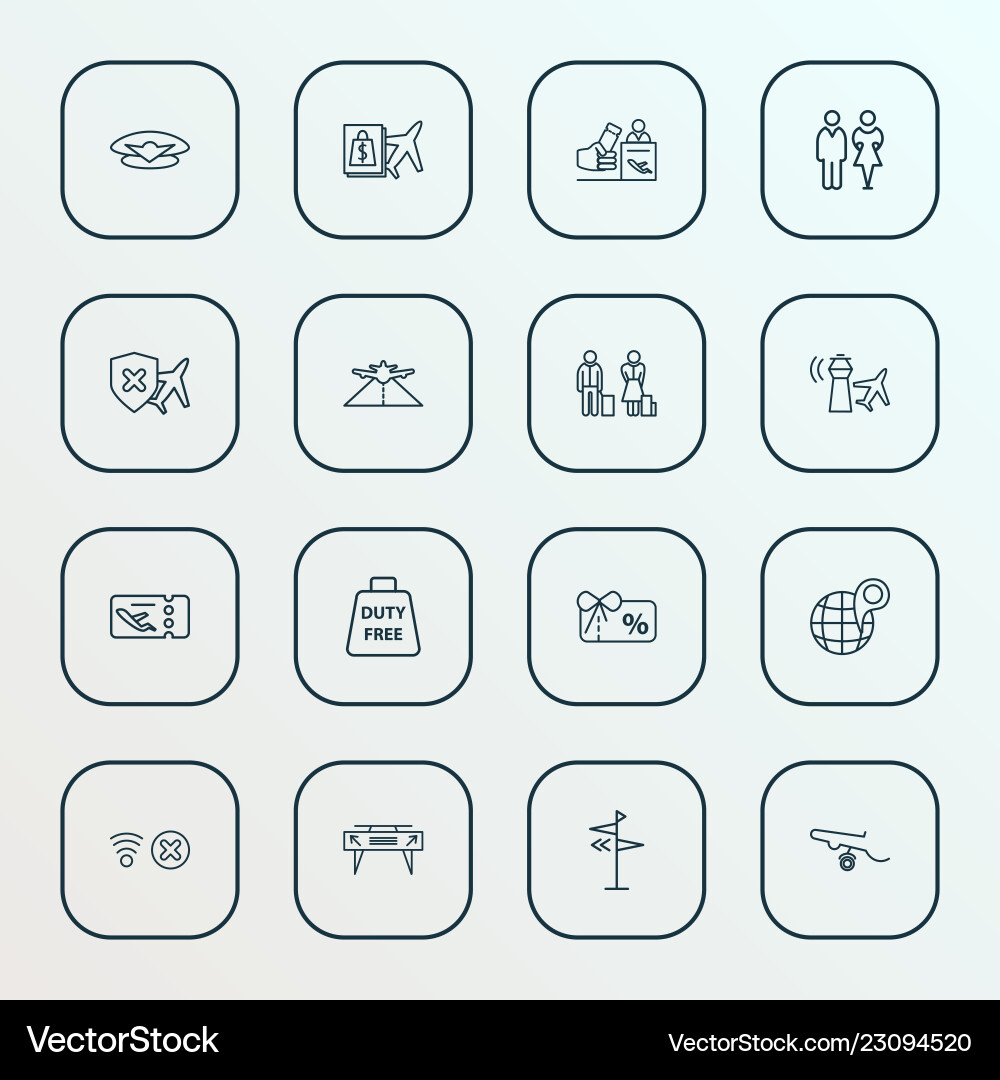 Transportation icons line style set with control Transportation icons line style set with control vector image