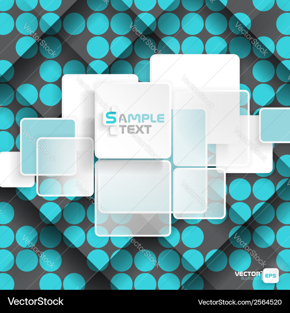 White square element on stripes background Vector Image