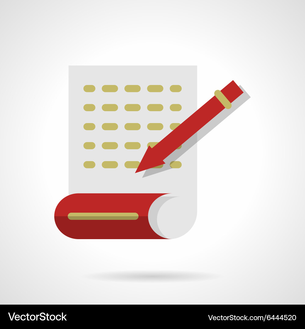 Writing articles abstract flat color icon Vector Image