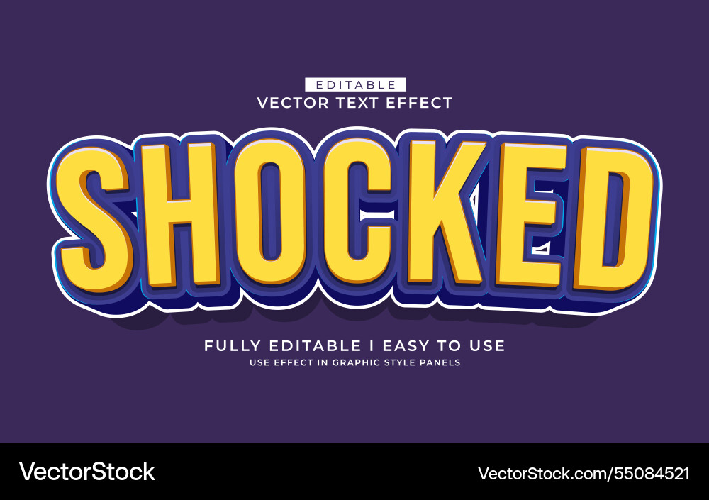 3d editable text effect typography style template 3d editable text effect typography style template vector image