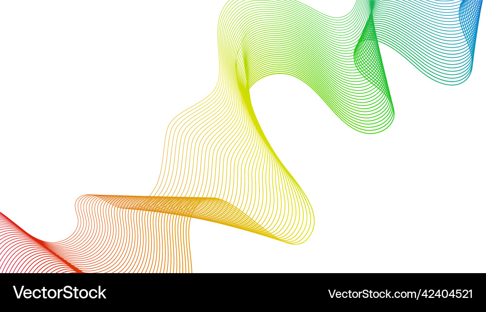 Abstract backdrop with wave gradient lines vector image