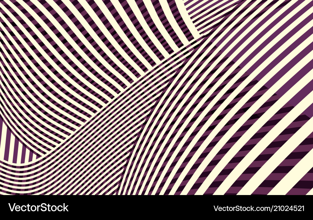 Abstract curve stripe pattern Vector Image