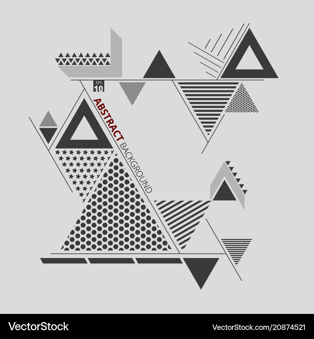 Abstract of triangle shapes in various vector image