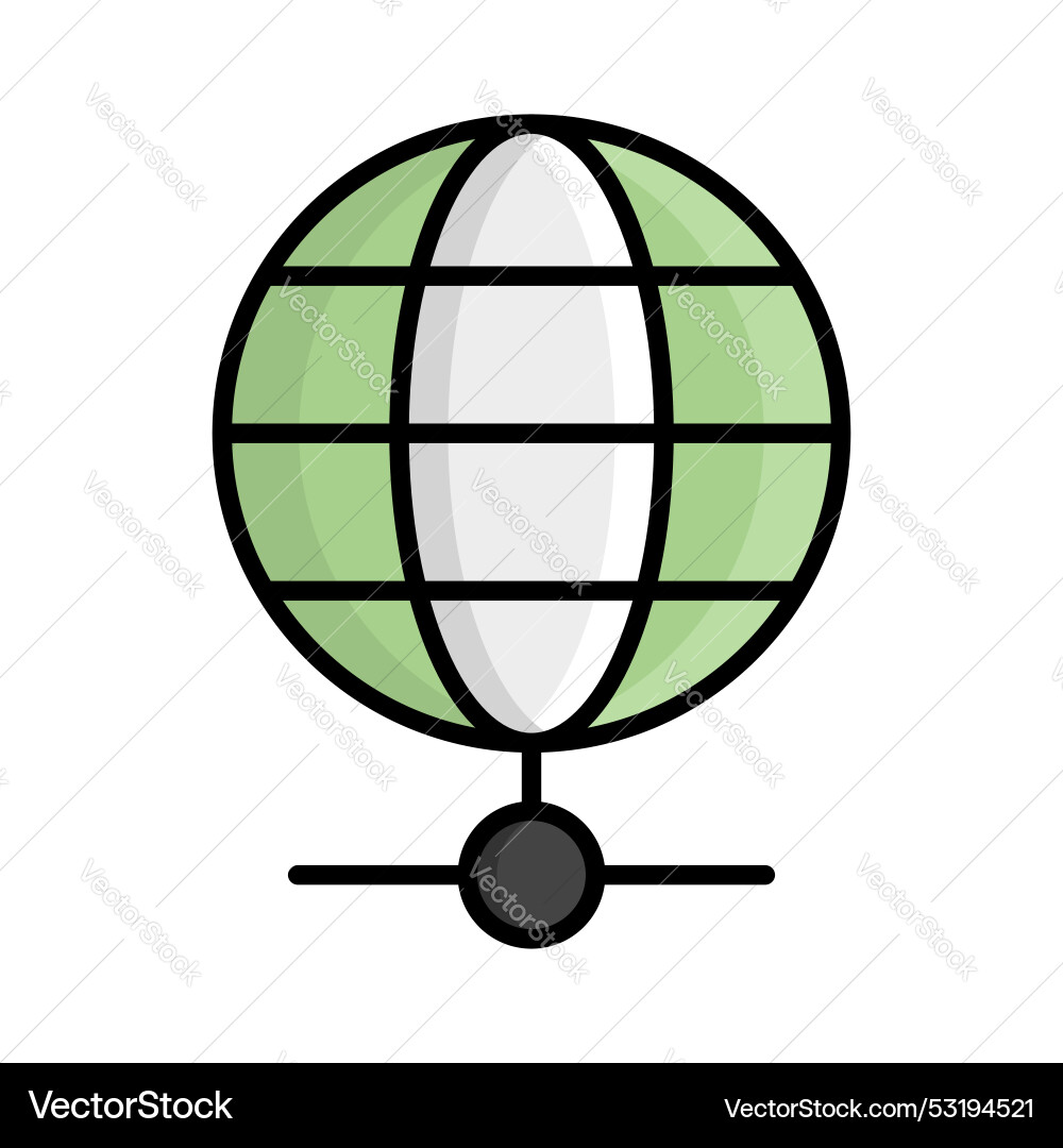 An icon design of global network easy to use vector image