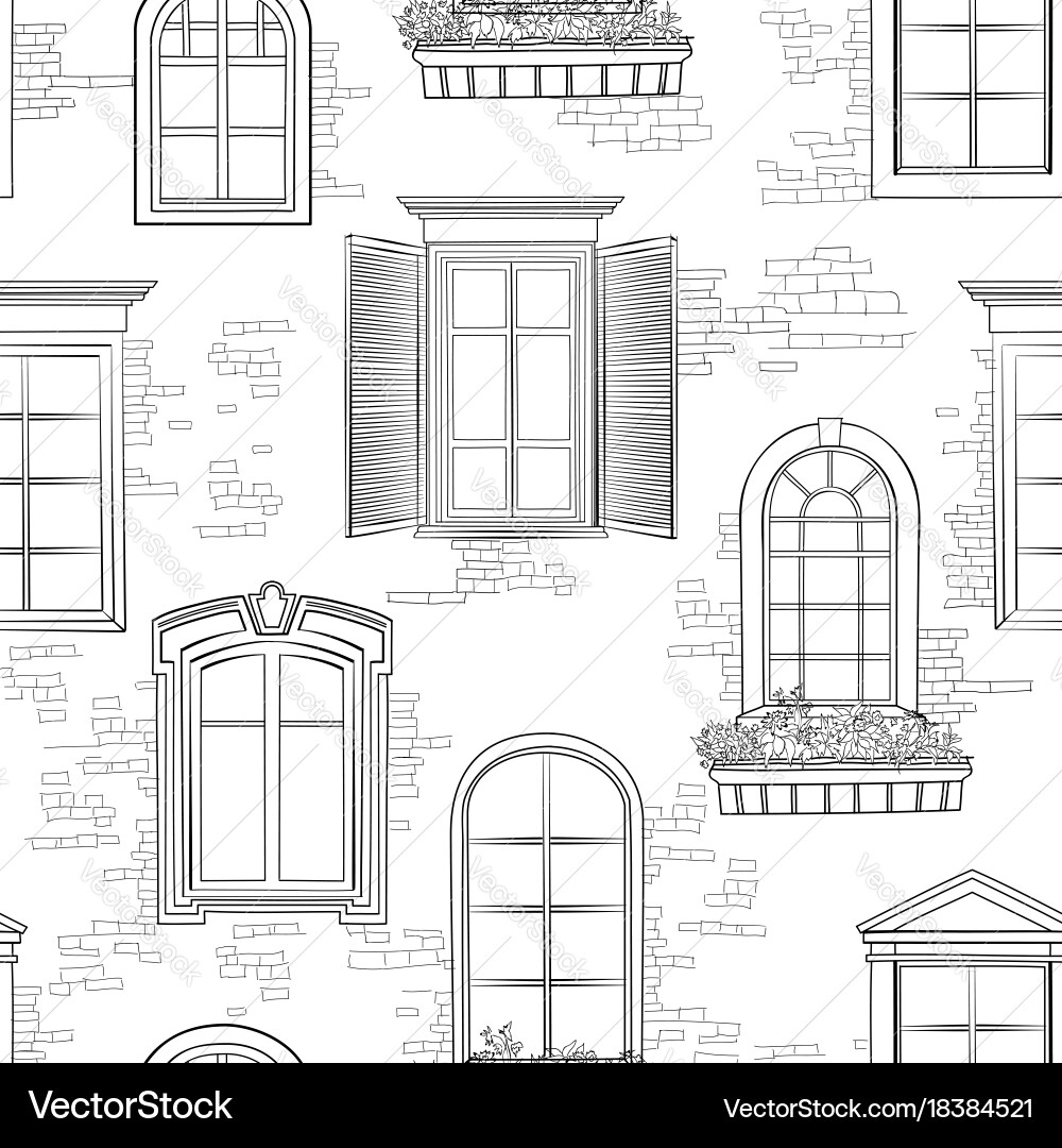 Architectural Window Pattern vector image