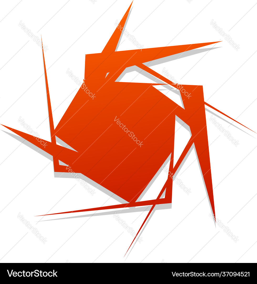 Edgy random abstract geometric shape element Vector Image