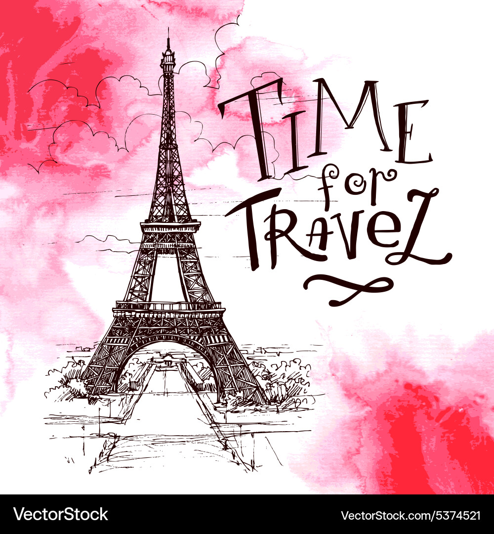 Eiffel Tower Sketch vector image