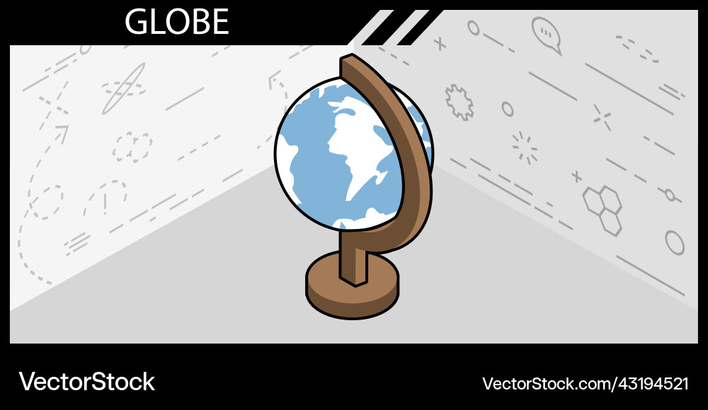 Globe isometric design icon web 3d colorful Globe isometric design icon web 3d colorful vector image