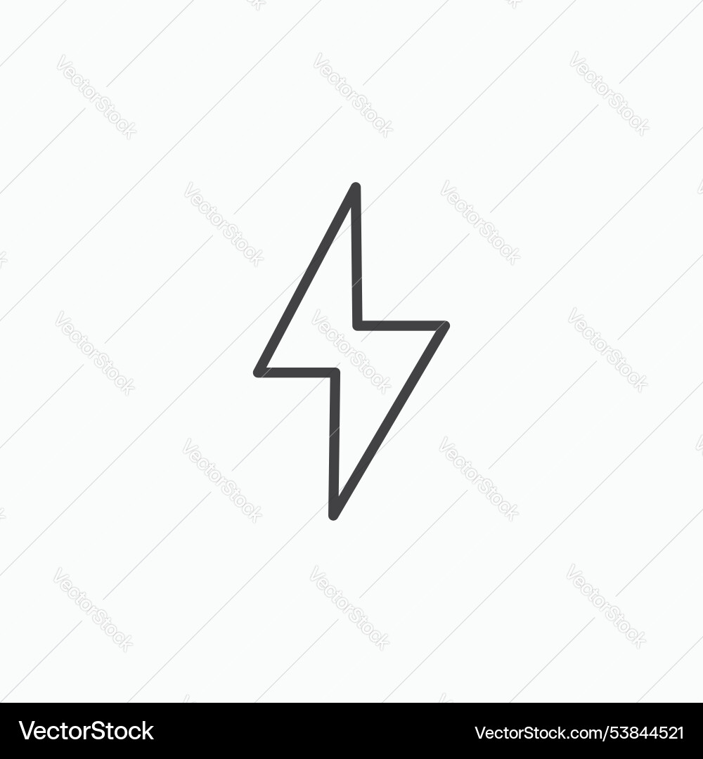 Lightning bolt icon set Royalty Free Vector Image