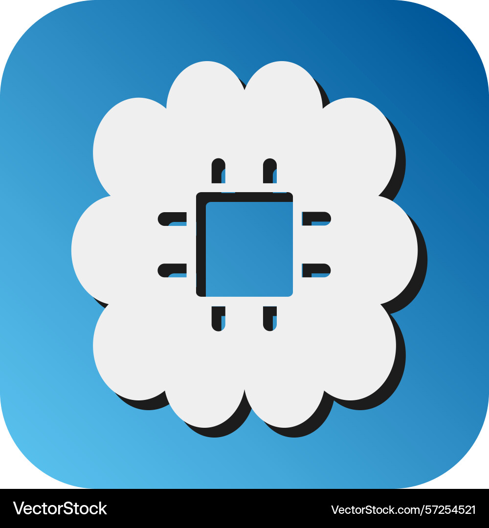 Machine learning glyph gradient background icon vector image