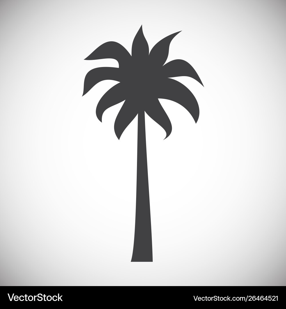 Palm tree icon on background for graphic and web Vector Image