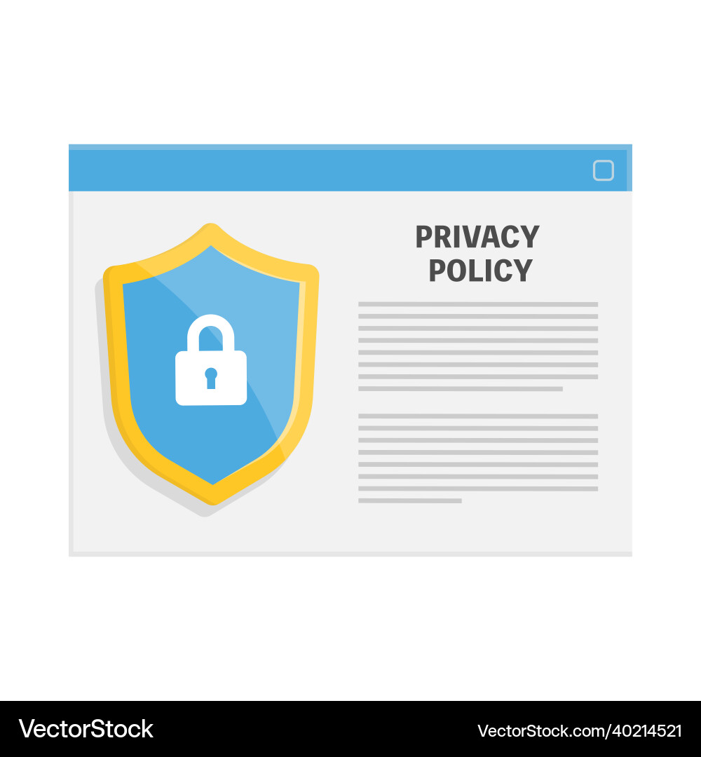 Privacy policy security data access - contract Privacy policy security data access - contract vector image