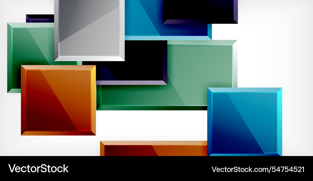Square shape color abstract geometry Square shape color abstract geometry Vector Image