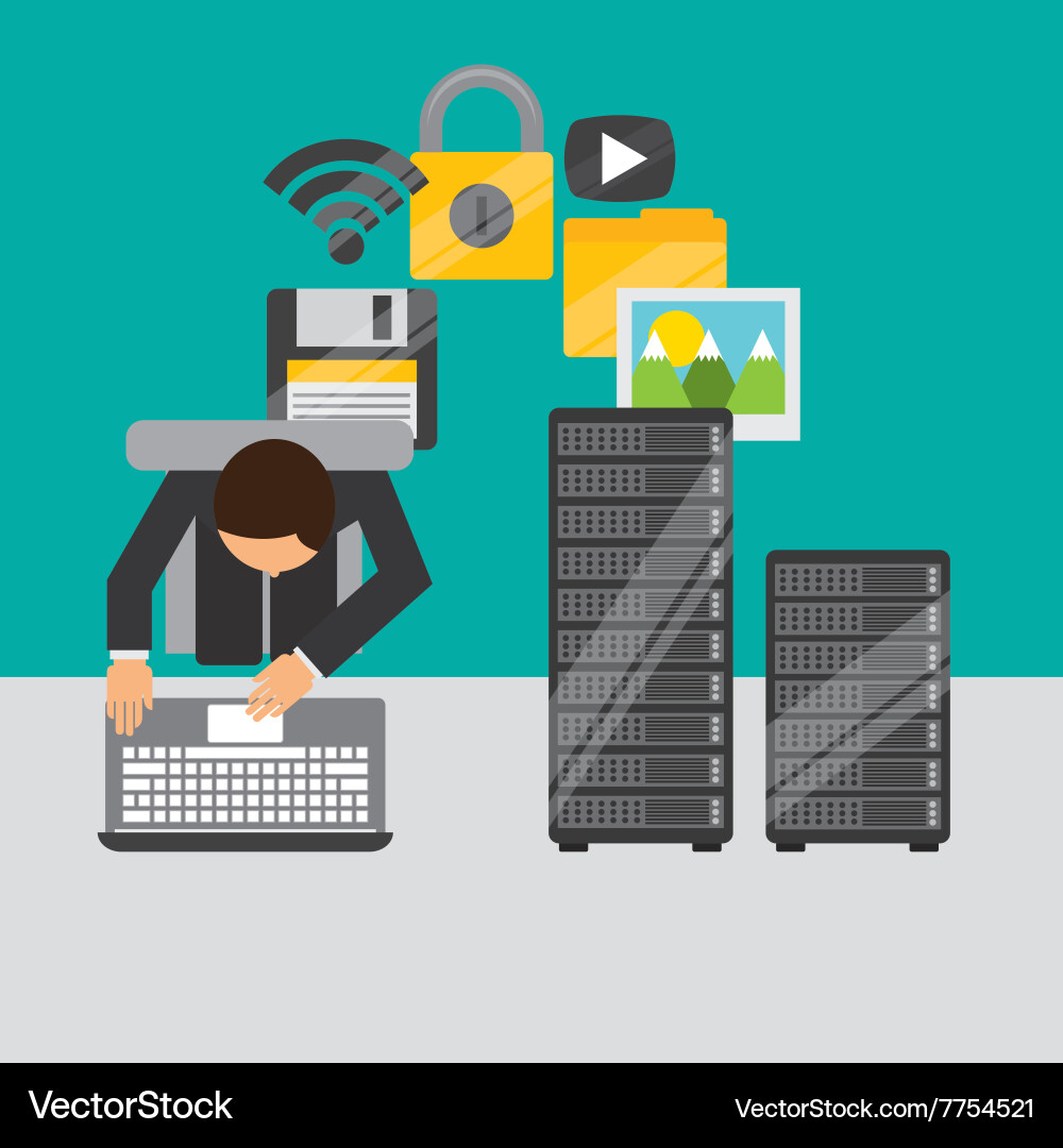 Web hosting design vector image