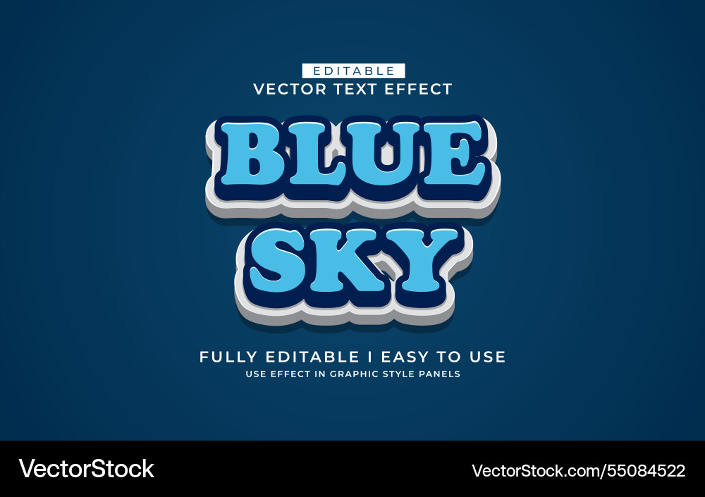 3d editable text effect typography style template 3d editable text effect typography style template vector image