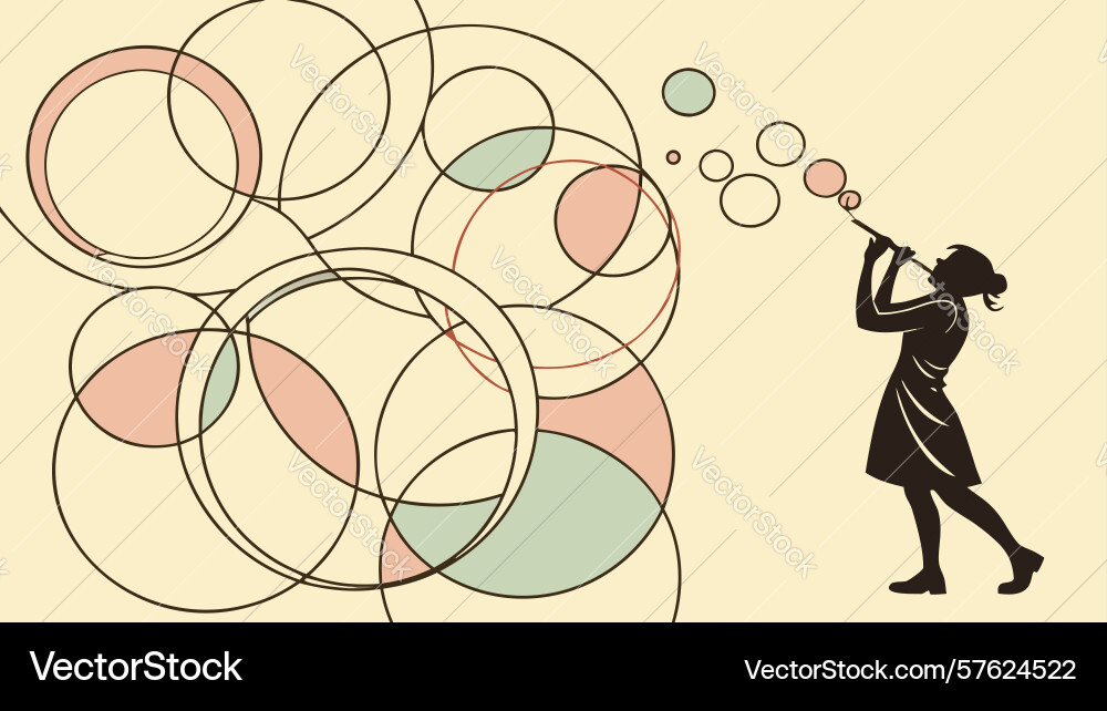 Abstract circular pattern design with subtle vector image