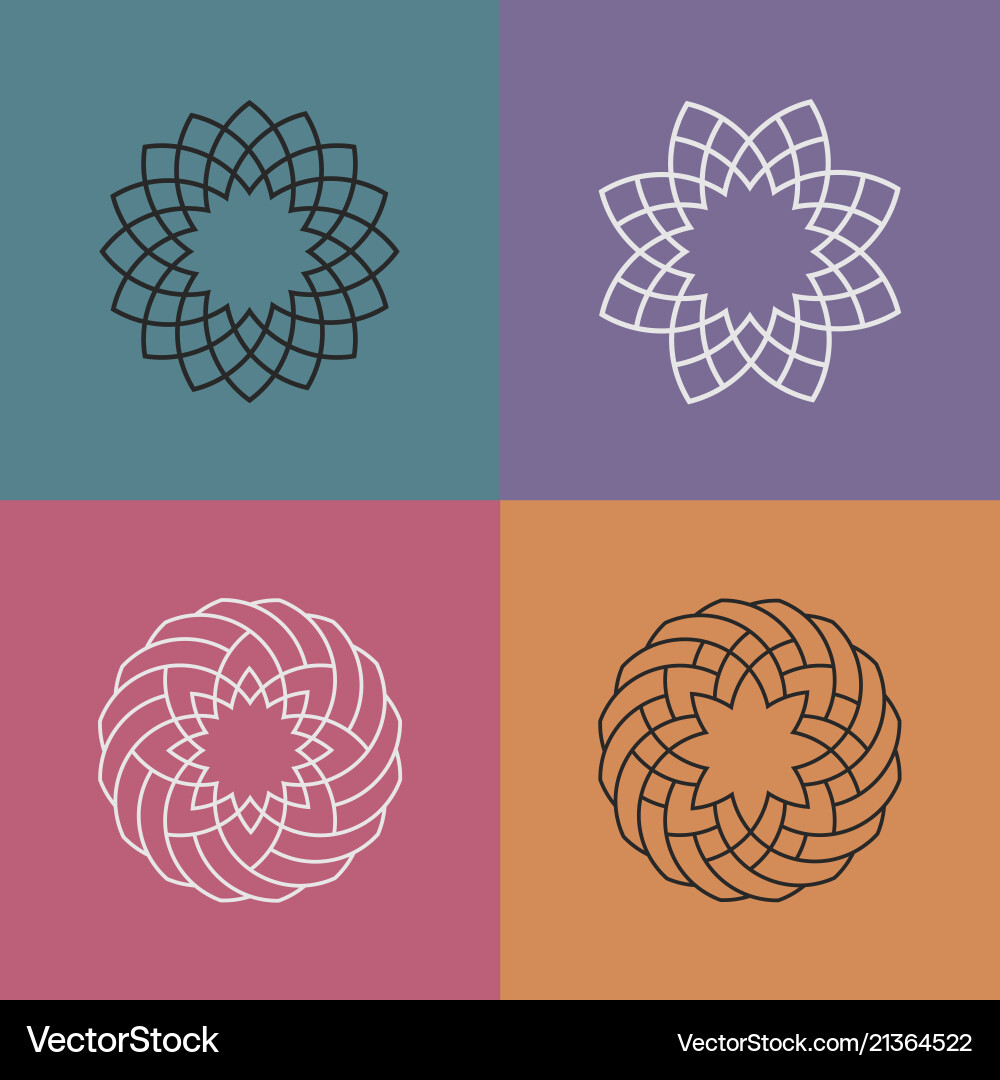 Abstract Linear Pattern Logos vector image