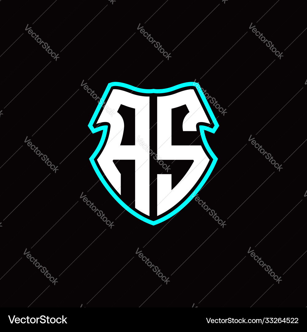 As initial logo design with a shield shape As initial logo design with a shield shape vector image