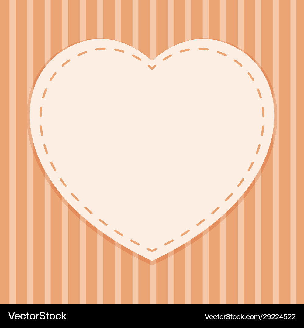 Background template with heart frame vector image