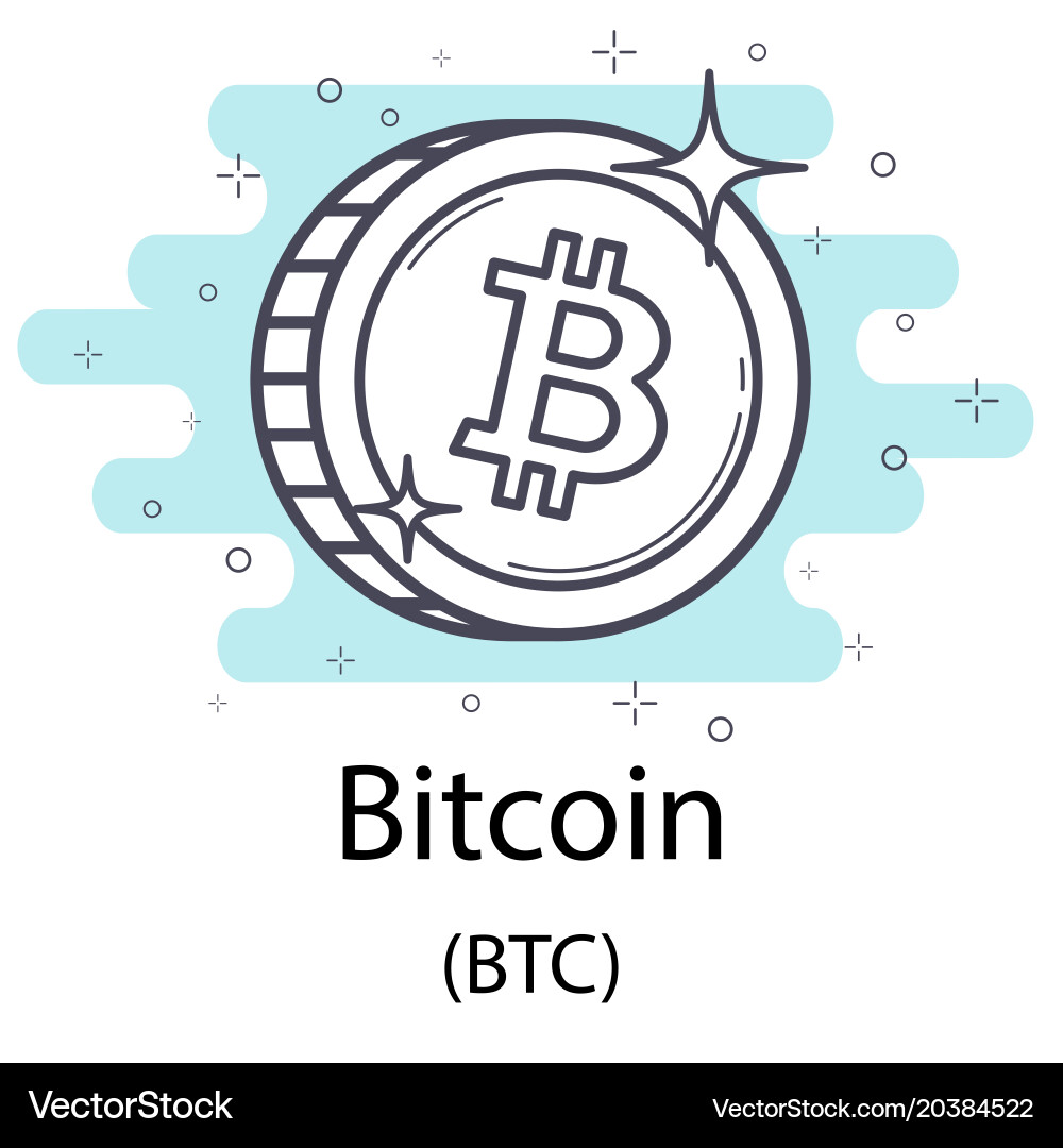 Bitcoin Cryptocurrency Icon – Royalty-Free Vector | VectorStock
