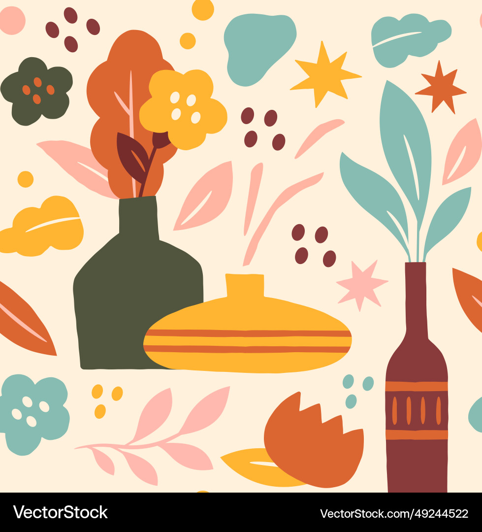 Boho seamless pattern concept vector image