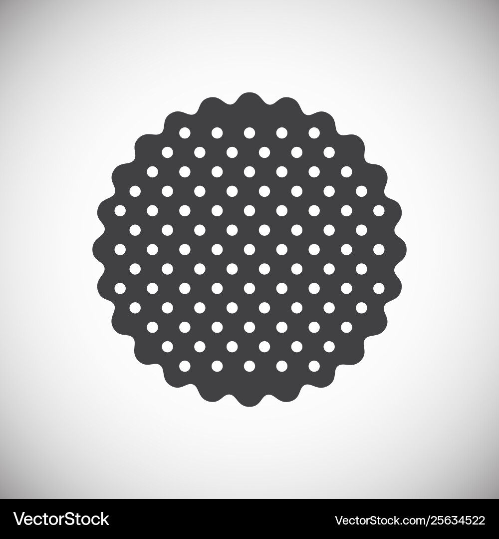 Cookie icon on background for graphic and web Cookie icon on background for graphic and web Vector Image