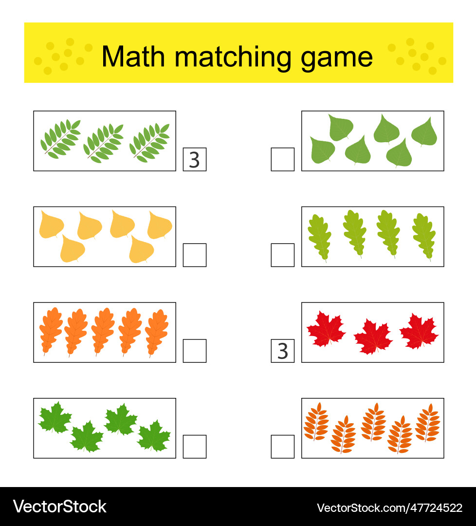 Count leaves and match the same Count leaves and match the same vector image