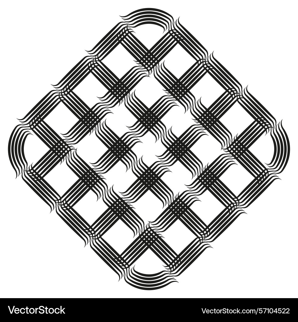 Diagonal grid structure abstract woven pattern Vector Image