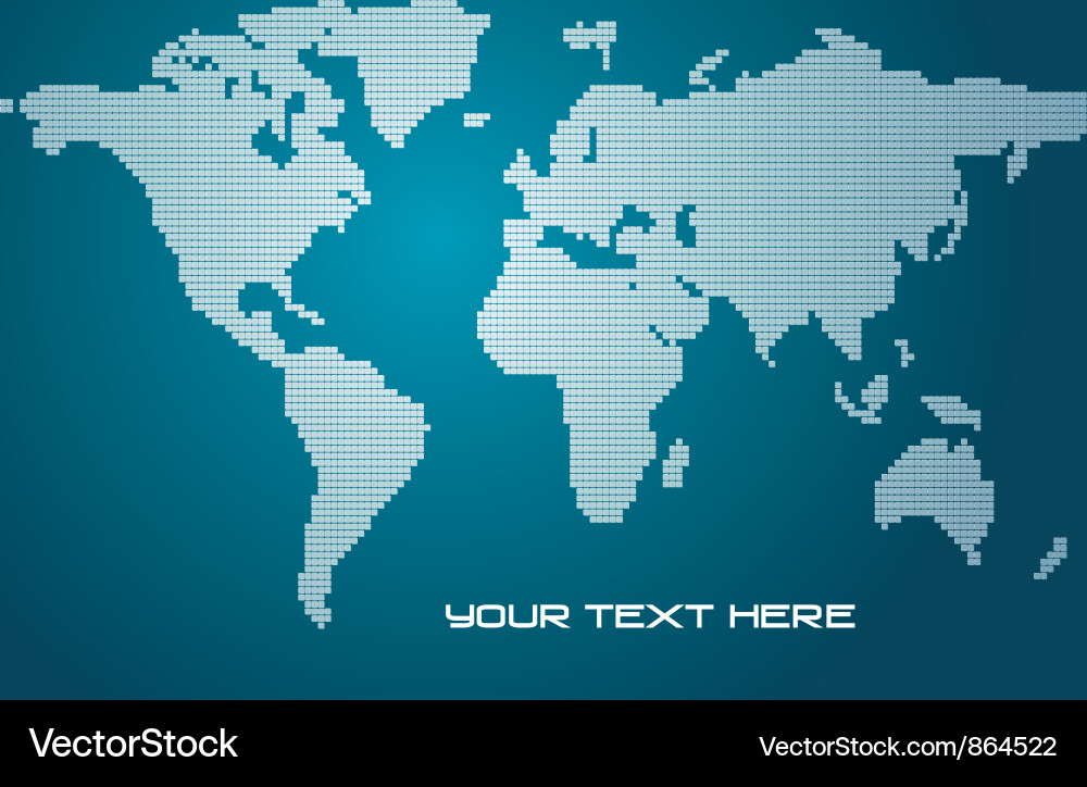 Dotted world map Royalty Free Vector Image - VectorStock