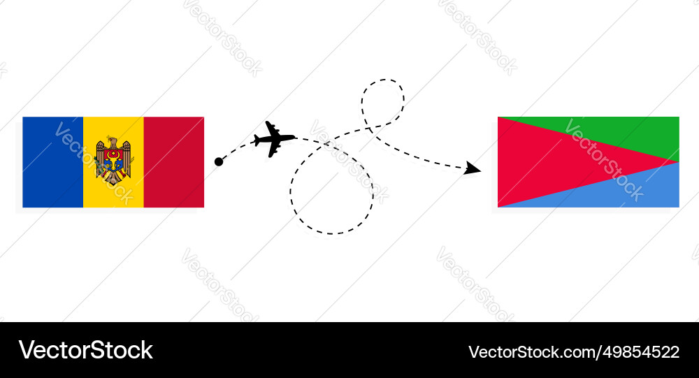Flight and travel from moldova to eritrea Vector Image