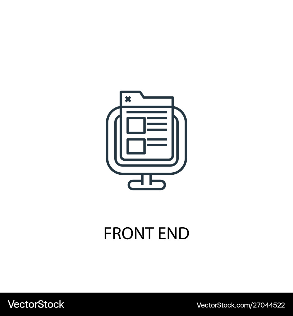 Front end concept line icon simple element Vector Image