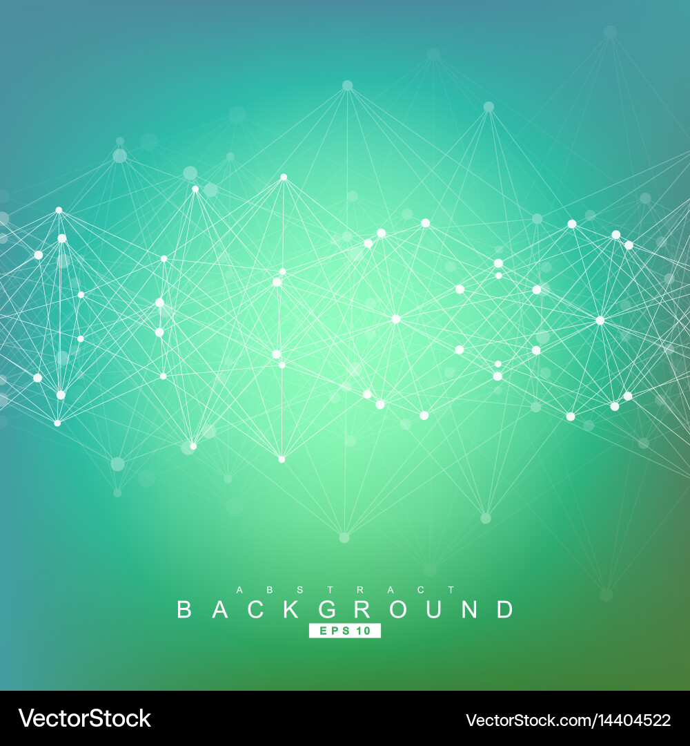 Geometric abstract background with connected line Vector Image