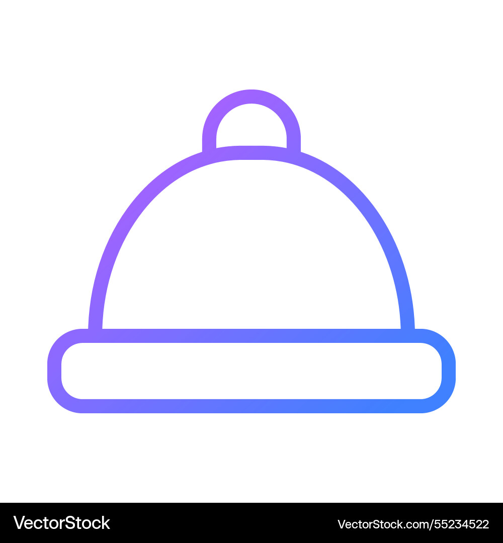 Gradient winter cap icon with rounded edges shape Vector Image