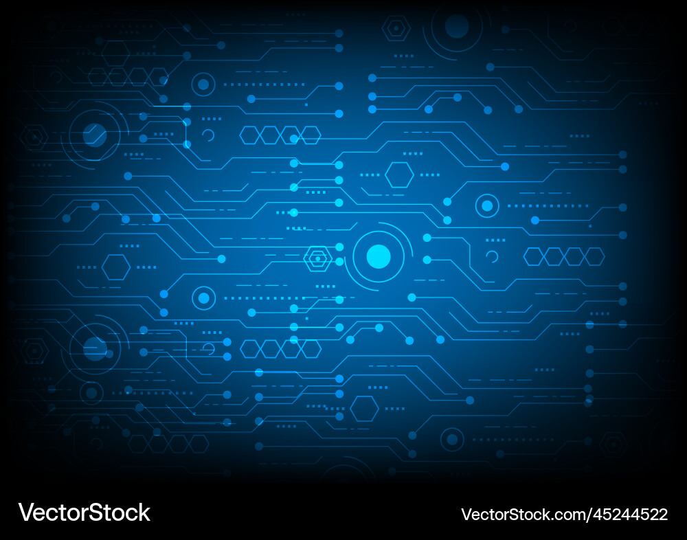 High-Tech Circuit Technology Background vector image