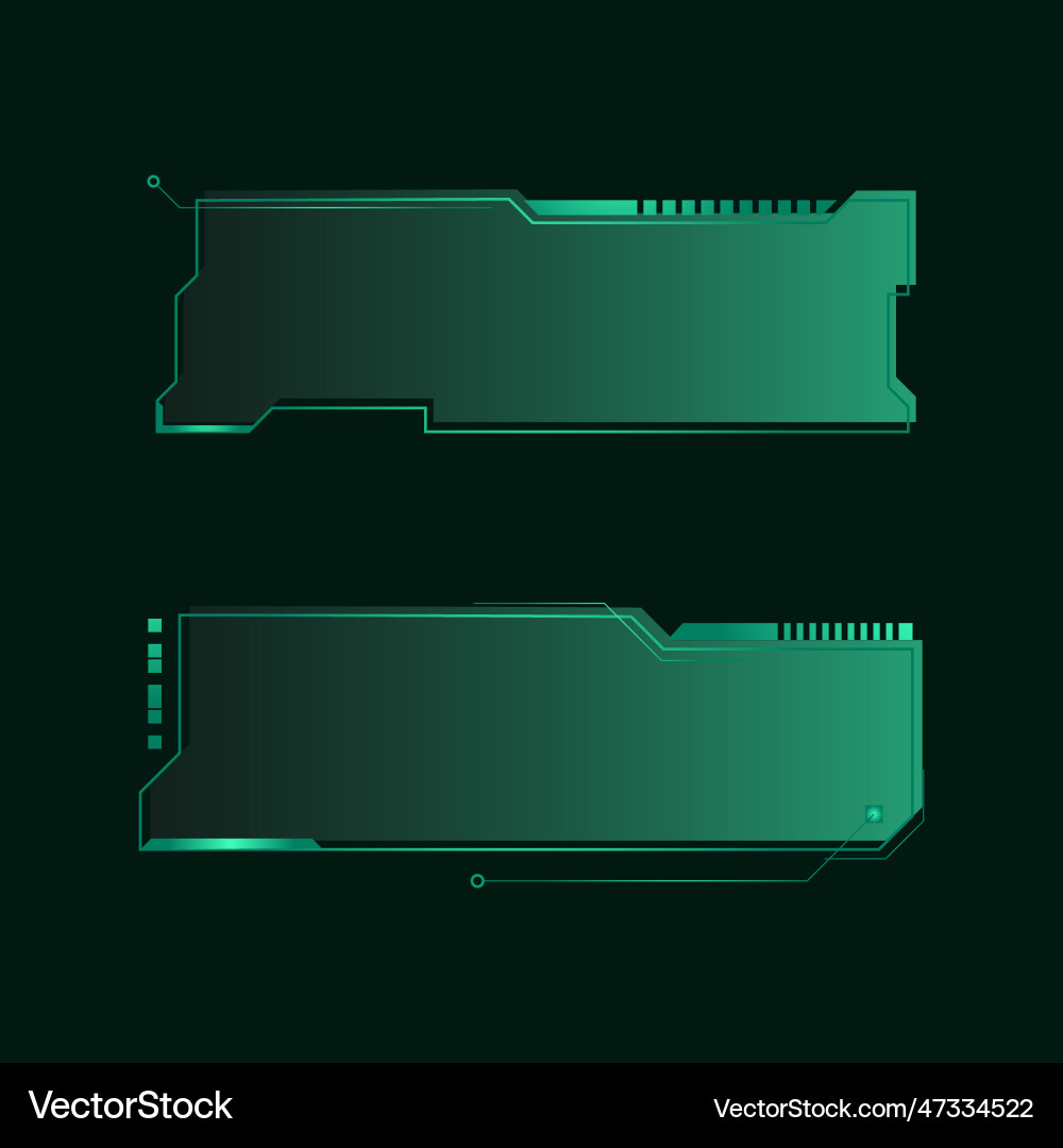 Hud futuristic frames user interface element vector image
