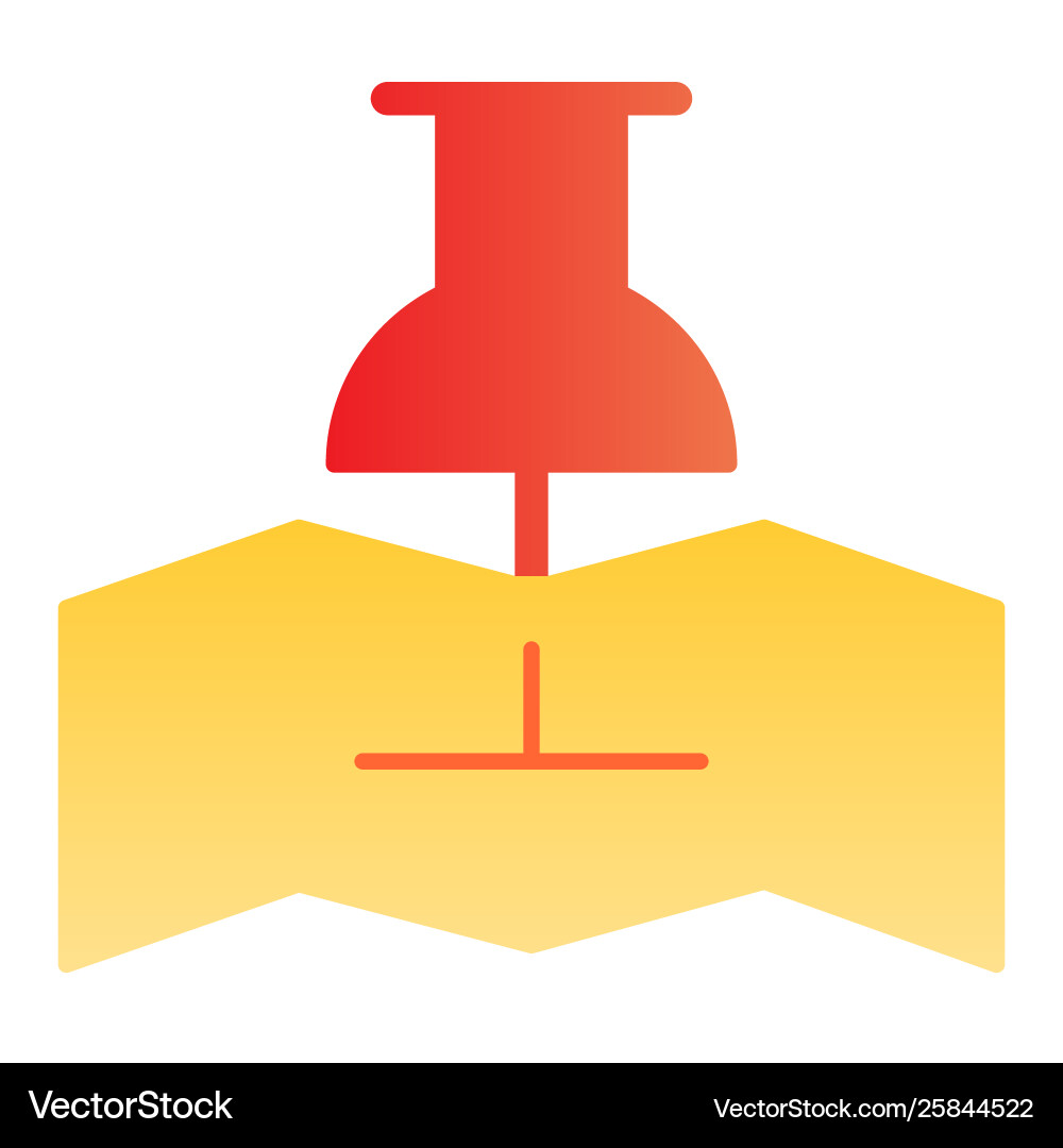 Karte mit Push-Pin flache Icon Standort Pointer Karte mit Push-Pin flache Icon Standort Pointer vektorbild
