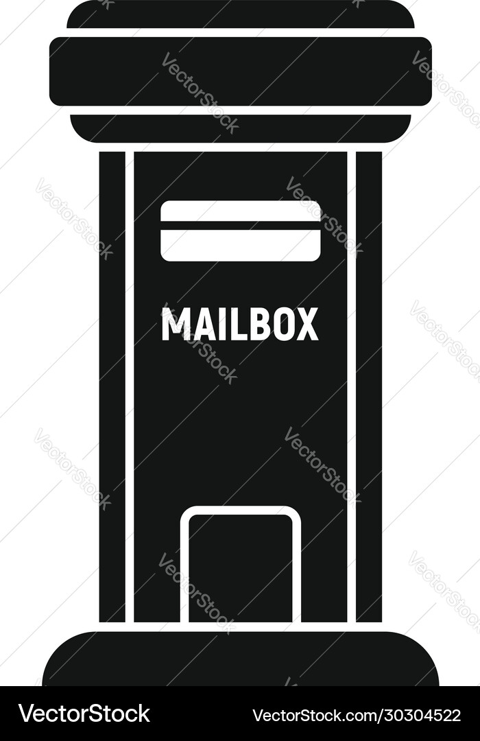 Mailbox container icon simple style Mailbox container icon simple style vector image