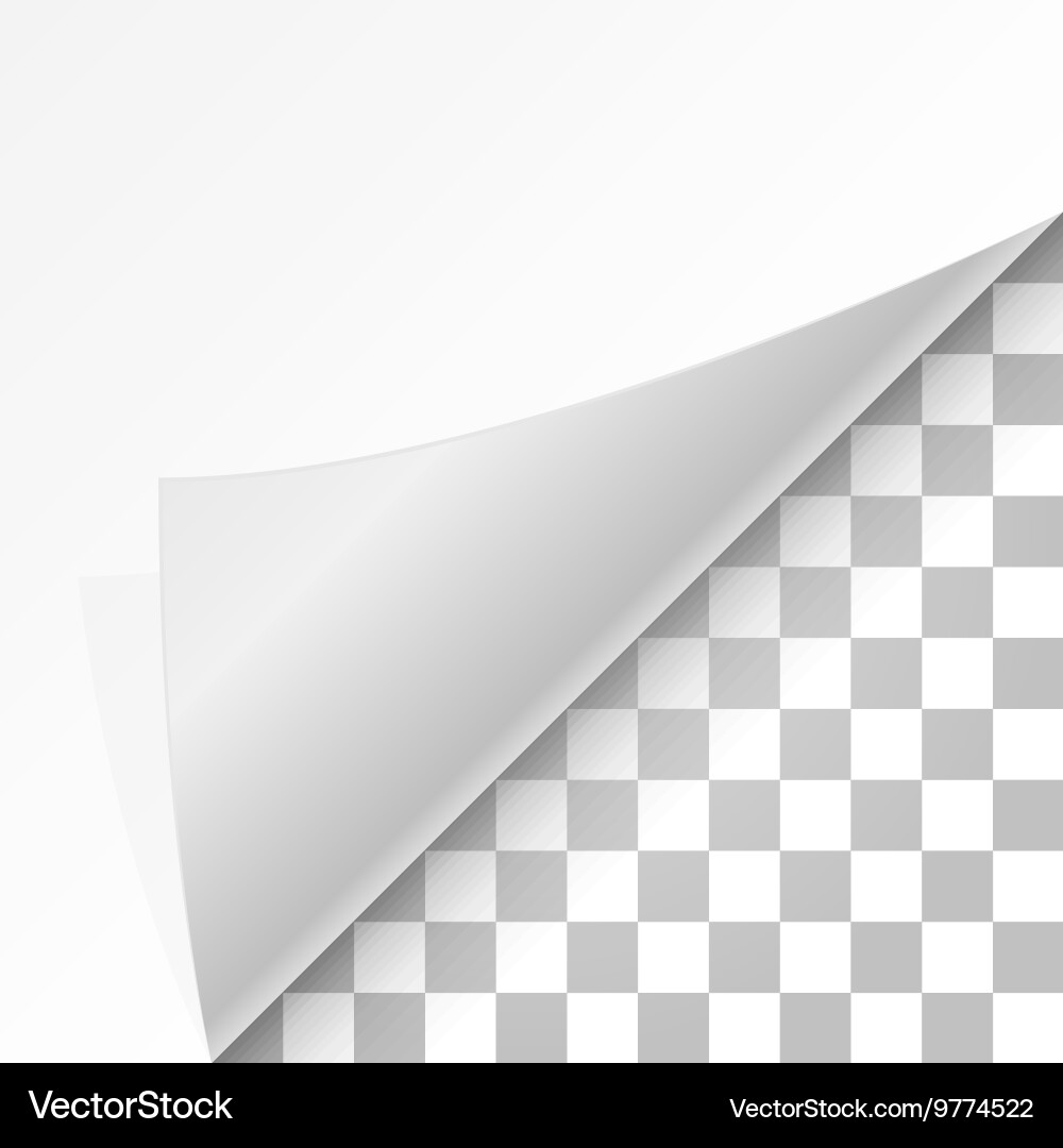Paper Curl with Shadow vector image