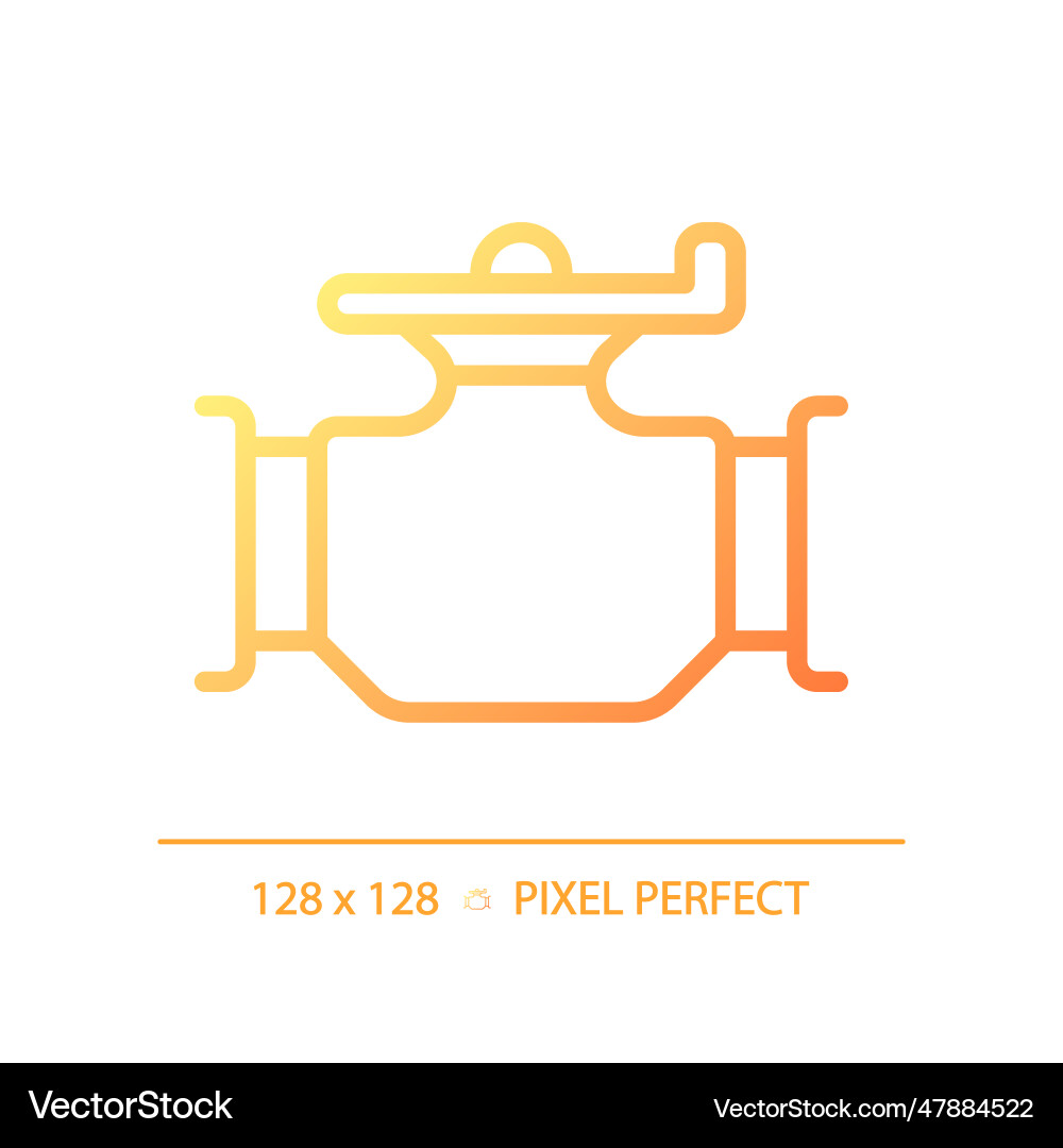 Pipeline valve gradient linear icon Vector Image