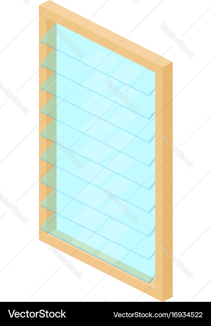 Rectangular window frame icon isometric 3d style Vector Image